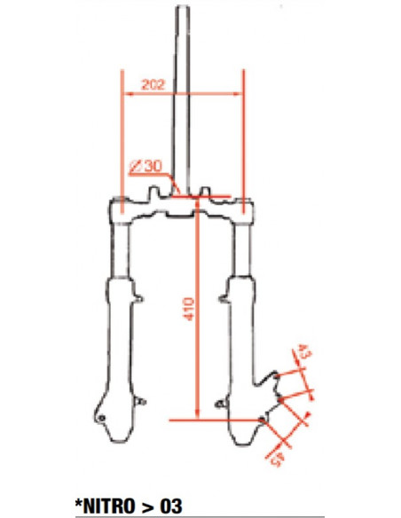 Framgaffel Yamaha Aerox
