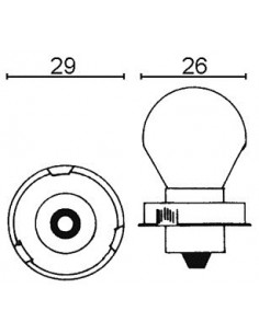 Glödlampa P26 6v 15w 2