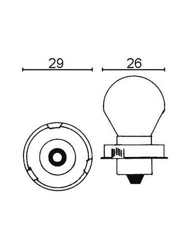 Glödlampa P26 6v 15w
