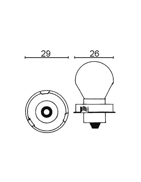 Glödlampa P26 6v 15w