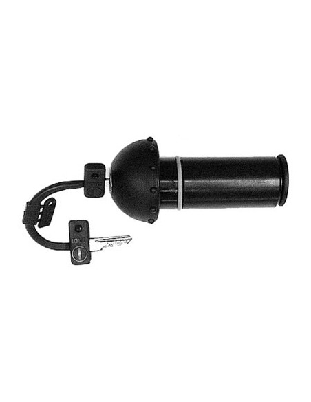 Tanklock låsbart svart PVC
