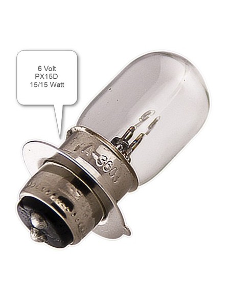 Glödlampa 6V 15/15W