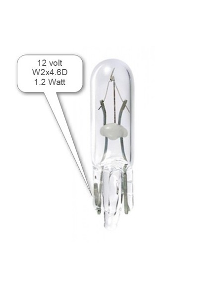 Glödlampa W2X4.6D 12V 1.2W