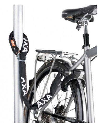 Kättinglås plug-in grovt, Axa 8 mm kätting 110 cm lång för solid ringlås, Svart,