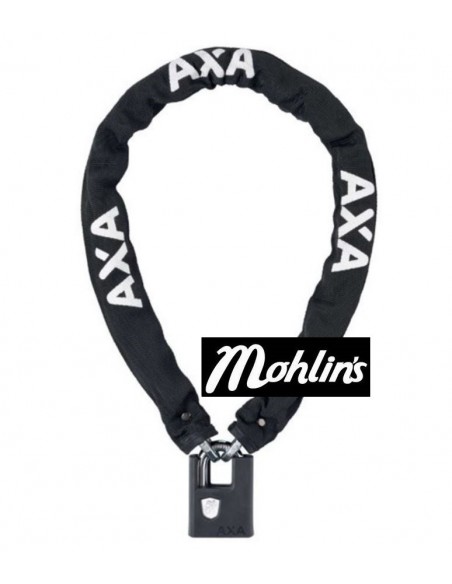 Kättinglås Clinch+ 105, AXA 105 cm inkl. hänglås, Svart, One Size