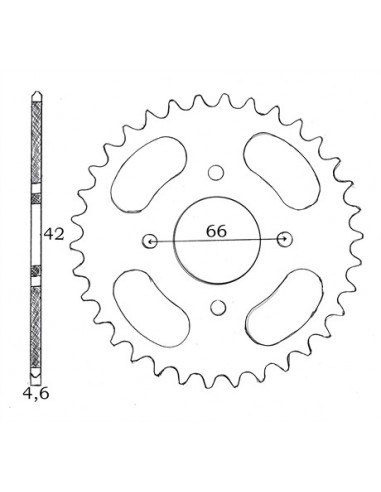 Bakdrev 34T. Mustang / MCB