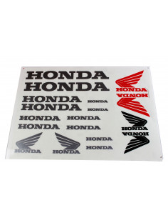Dekalsats Honda silver svart och röd
