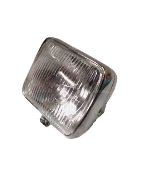 Framljus Zundapp 529 fyrkantig krom komplett