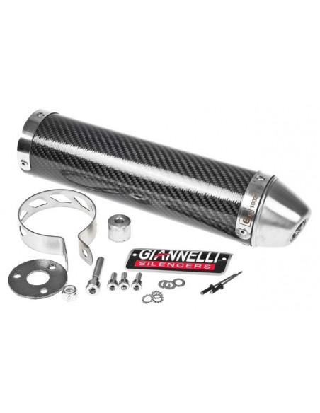 Enduro 2t ljuddämpare, kolfiberlook