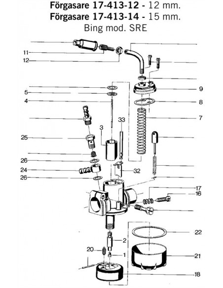 Mutter justerskruv Bing