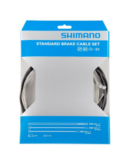 Bromsvajerset Racer/Mtb, svart, dubbla nipplar