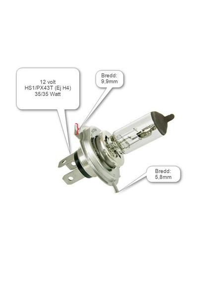Glödlampa HS1/PX43T 12V 35/35W