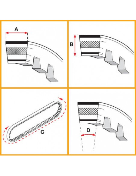 Drivrem Malossi X  K belt(18x10x789 mm 30°)