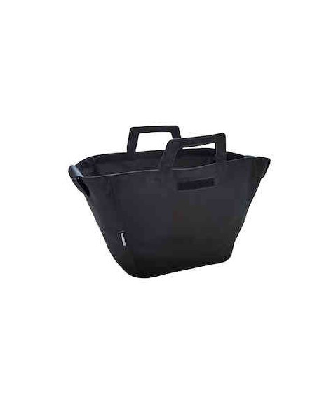 Korgväska med handtag svart.