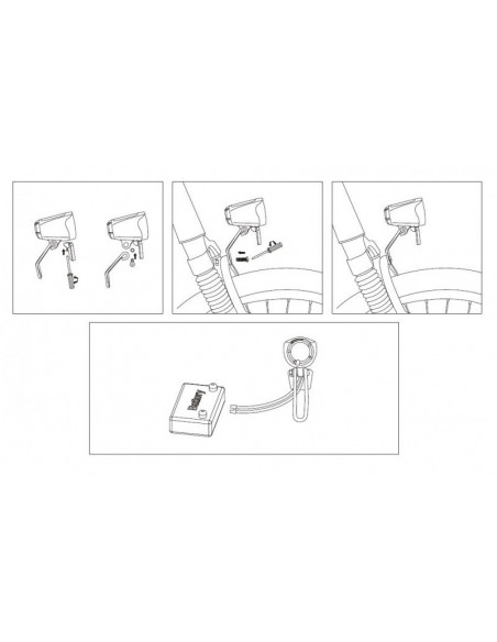 Framlampa E-bike 70 lux