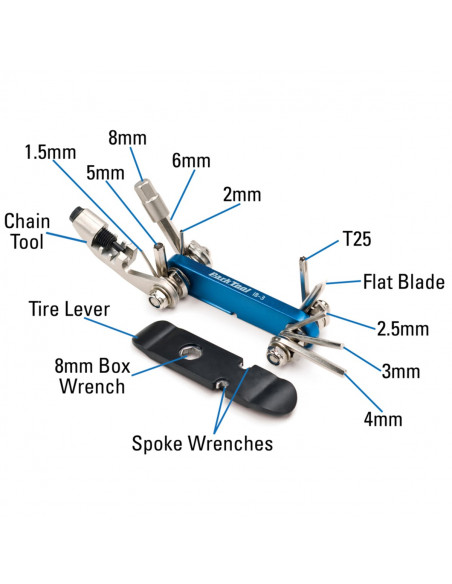 Park Toll Miniverktyg IB3, med 13 funktioner