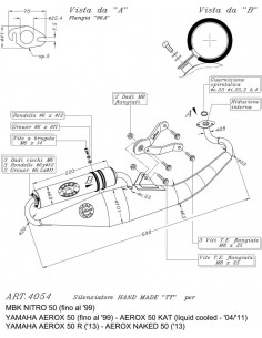 Avgassystem LeoVince TT Yamaha 2
