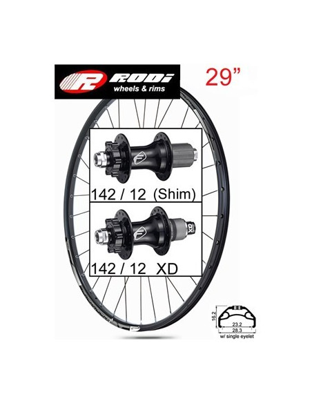 Bakhjul BlackRock-23 29" Shimano-body