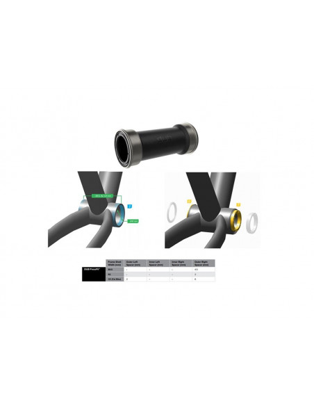 SRAM Vevlager DUB PressFit 89,5/92 mm Standard lager DUB 89,5/92 mm