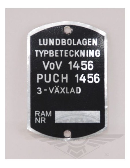 Typskylt VoV 1456 Alabama