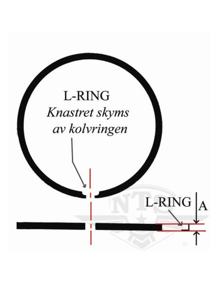 Kolvring Zündapp 39mm L-ring