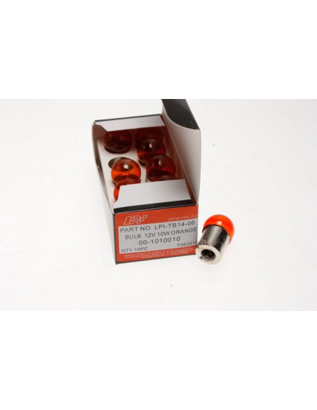 Glödlampa 12V 10W (BAY15S) Orange LPI
