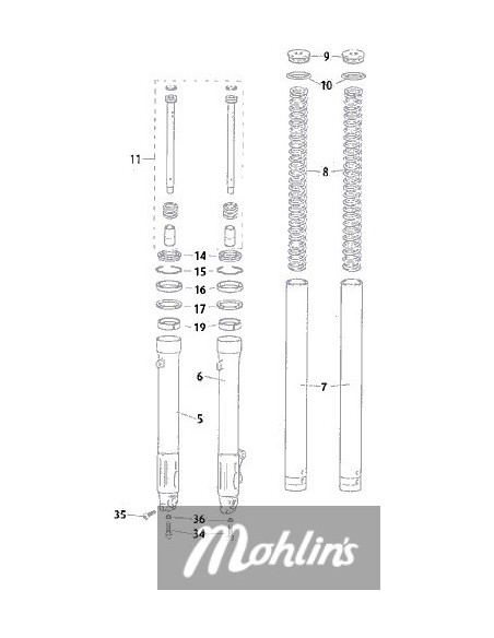 Skrapring framgaffel Rieju MRT