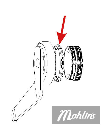 Kullager vänster sida STURMEY 3- & 5-vxl nav