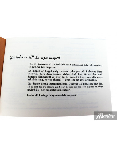 Instruktionsbok för mopeder Ilo, HVA, Sachs