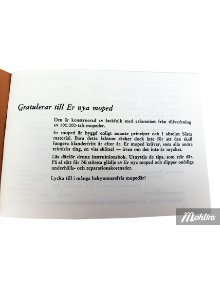 Instruktionsbok för mopeder Ilo, HVA, Sachs