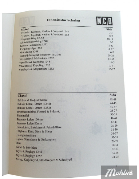 Reservdelskatalog Crescent Compact 1248 + 1252