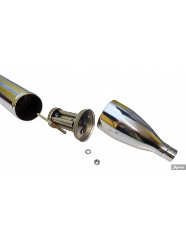 Avgassystem Kreidler 28MM Krom