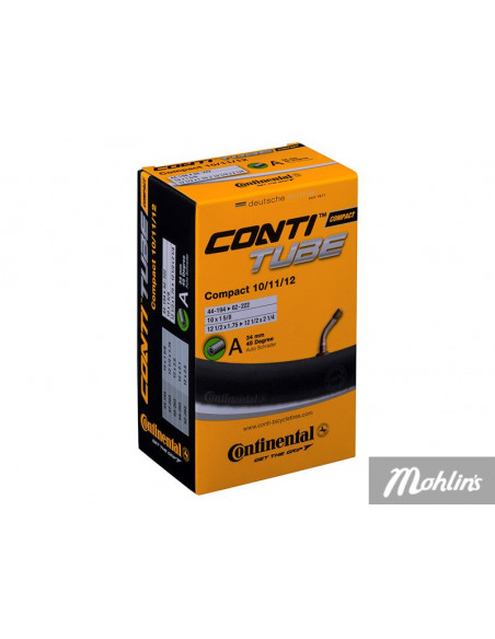 Cykelslang Continental Compact Tube 10/11/12x1,7-2,4 (44-62x194-222) Schrader 34 mm