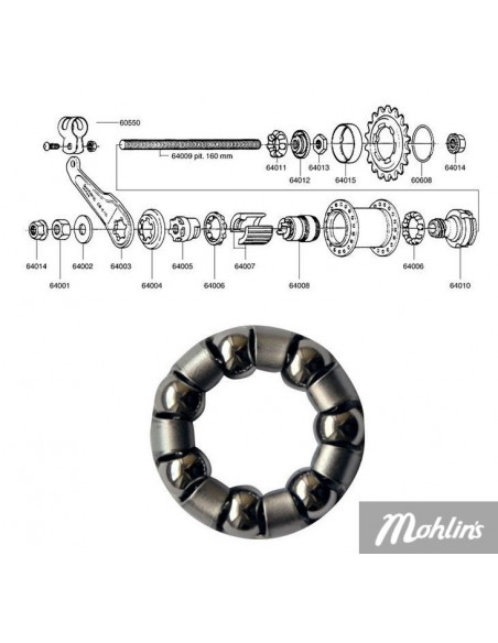 Kulring Shimano (SG-3R40) 1/4 x 7