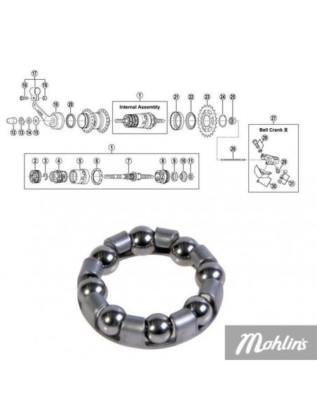 Kulring SHIMANO 3-vxl (SG-3C/3R40)