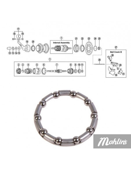 Kulring SHIMANO 3-vxl (SG-3C40) 7/32x7