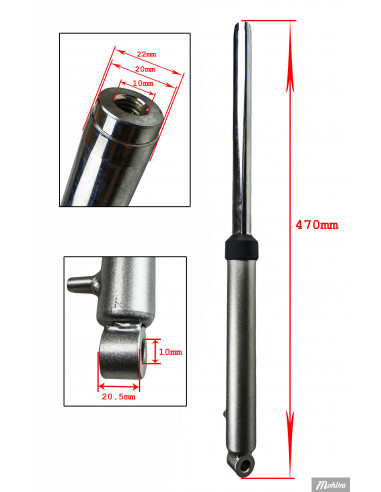 Framgaffelrör set silver PW50