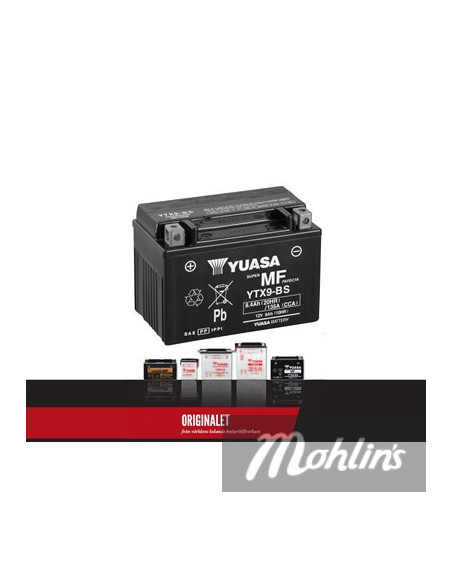 Batteri Yuasa YTX9-BS AH6, 150X87X94 mm