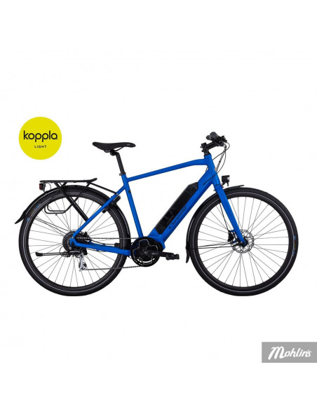 Crescent Elis Elcykel 8-vxl 53cm Blå matt Mittmotor Hydraulisk skivbroms 28 tum