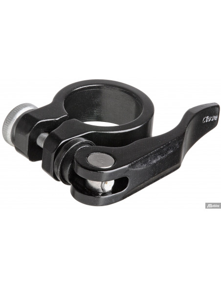 Sadelrörsklamma qr , TEC aluminium med snabbkoppling vikt: 53 g, Svart,  34.9 mm