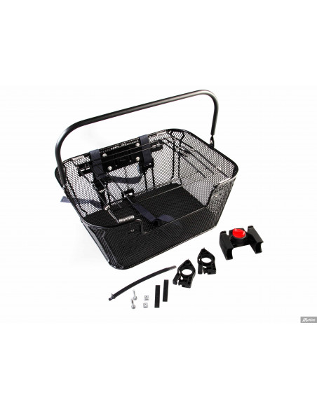 Cykelkorg fram/bak för djur Spectra med qr och säkerhetsremmar 40x30x18 cm maxlast: 7