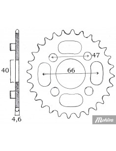 Bakdrev NTS MCB (Grimeca 105) Välj kuggar i snurran 2