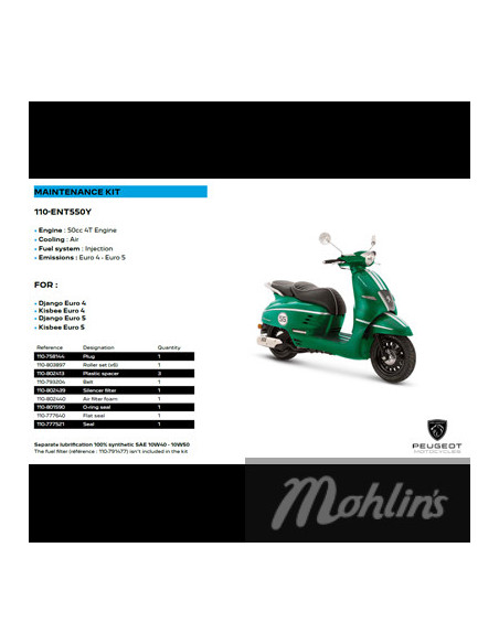 Servicekit Peugeot Django/Kisbee 4 takt