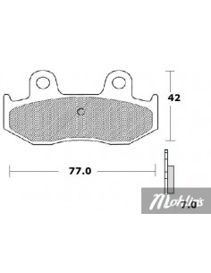 Bromsbelägg H42XB77 mm 2