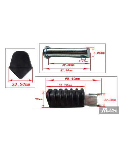 Fotstöd PW50 Höger + Vänster