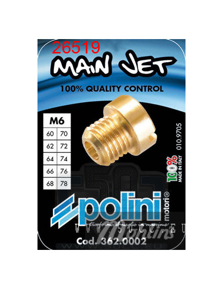 Munstyckssats 6 mm 69-78 Polini                       A3.4.4