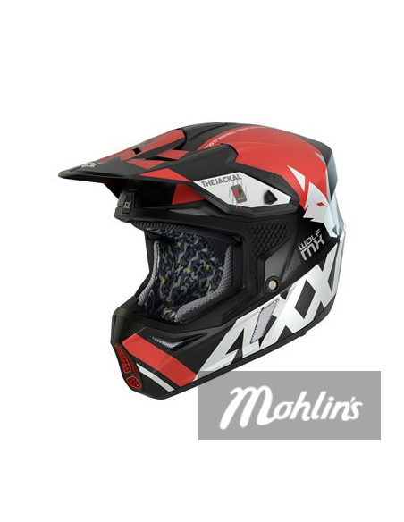 Hjälm Axxis MX Wolf Röd S