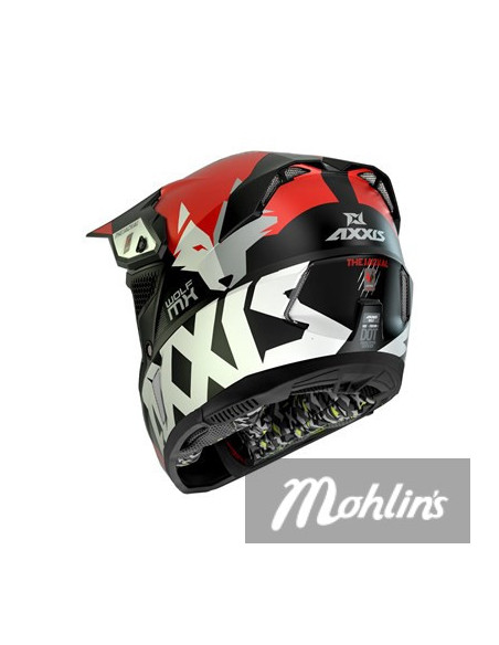 Hjälm Axxis MX Wolf Röd S