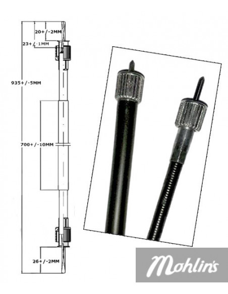 Hastighetsmätarwire Yamaha Bw's R/Baotian/V-Clic