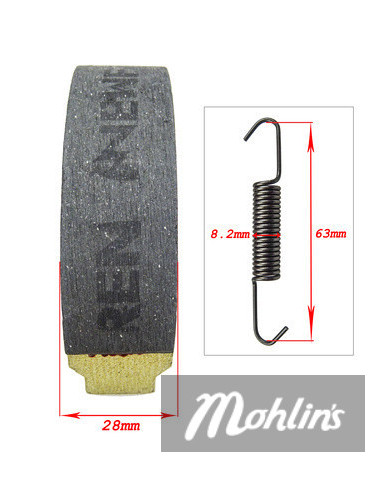 Bromsbackar Zundapp Combinette 115X28 Newfren